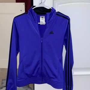 Adidas sweatsuit jacket purple size extra small